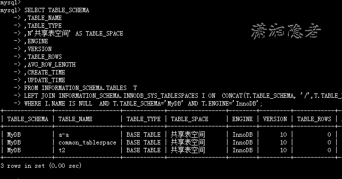 MySQL判別InnoDB表是獨立表空間還是共享表空間的方法詳解
