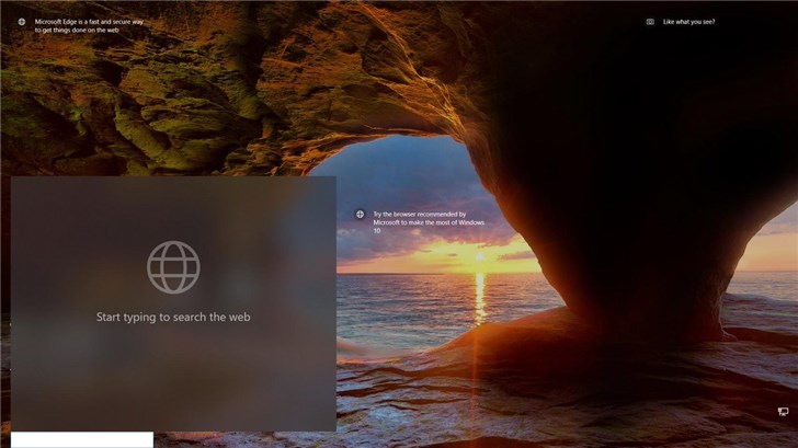 微軟正測(cè)試Windows 10鎖屏搜索框：流暢設(shè)計(jì)模糊特效