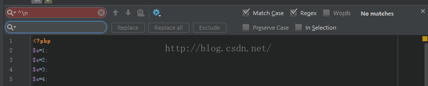 phpstorm 正則匹配刪除空行、注釋行（替換注釋行為空行）