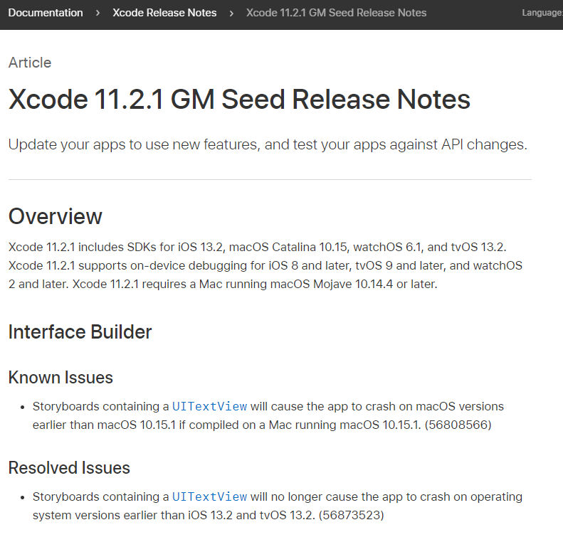 蘋果推送Xcode 11.2.1 GM seed緊急更新