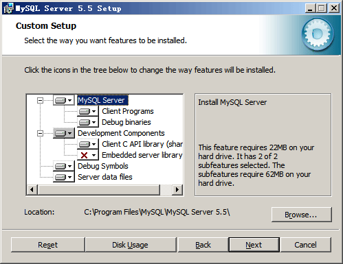MySQL安裝詳解圖文版(V5.5 For Windows)