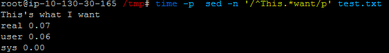 Python與sed,grep文本查找效率對比小測