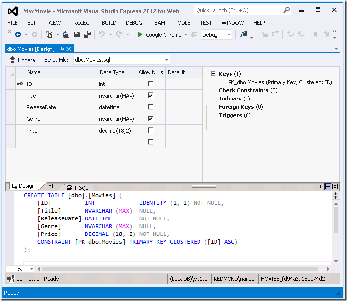 ASP.NET MVC4入門教程（五）：從控制器訪問數據模型