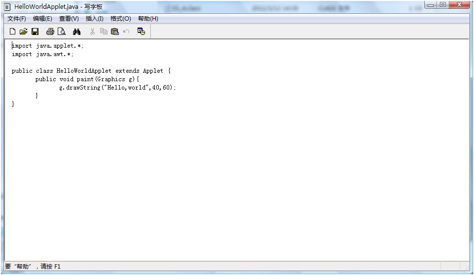 在JDK和Eclipse下如何編寫和運行Java Applet