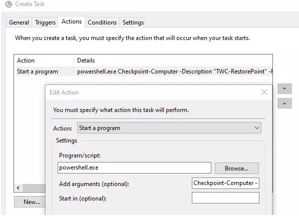 如何在Windows 10中安排系統還原點