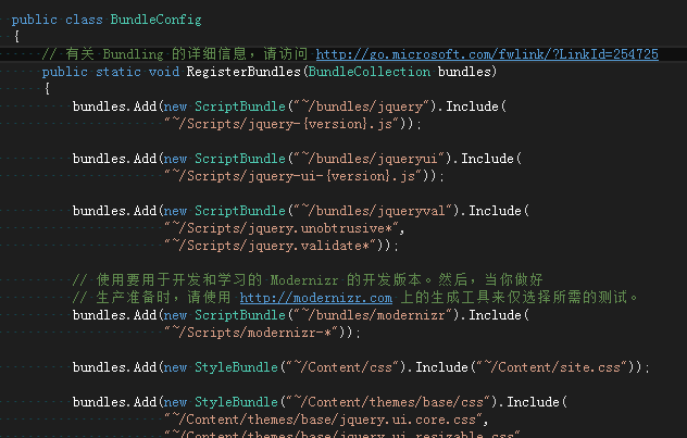 ASP.NET MVC中使用Bundle打包壓縮js和css的方法