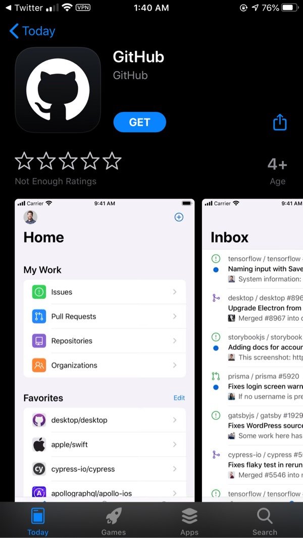 微軟 GitHub iOS/安卓版 App 正式發布：支持暗黑模式