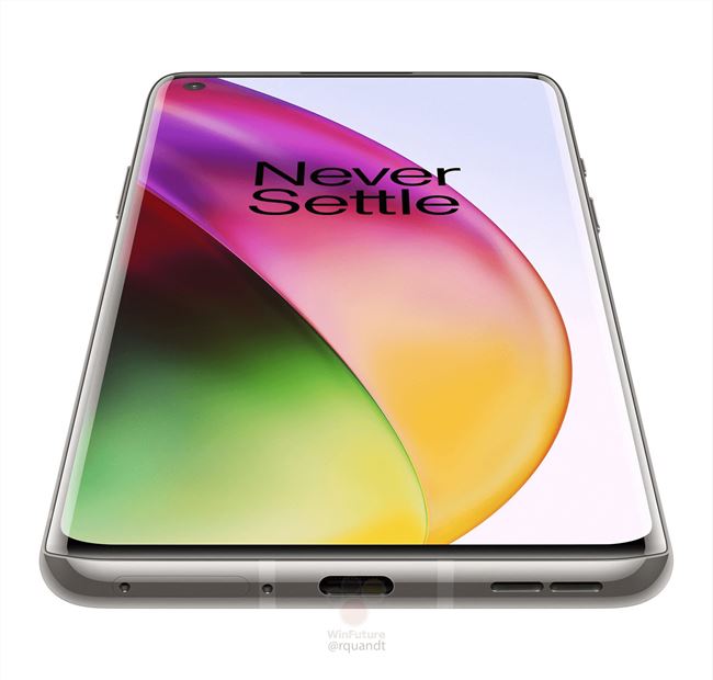 一加 8 外形曝光：90Hz 雙曲面挖孔屏，預計 4 月發布
