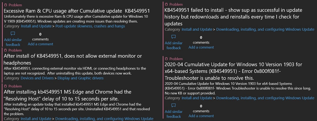 微軟 Win10 安全更新 KB4549951 導致嚴重問題：藍牙失效/性能差/藍屏
