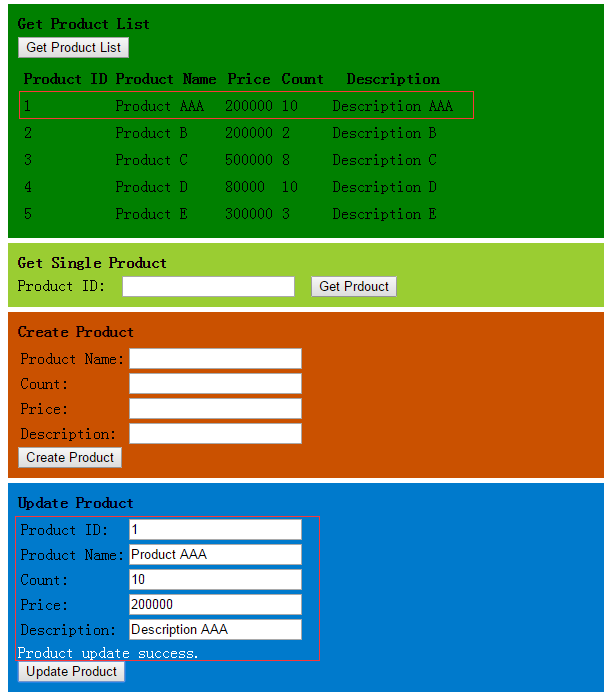 通過HttpClient 調用ASP.NET Web API示例