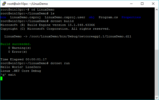 Visual Studio 2017通過SSH調試Linux上.NET Core
