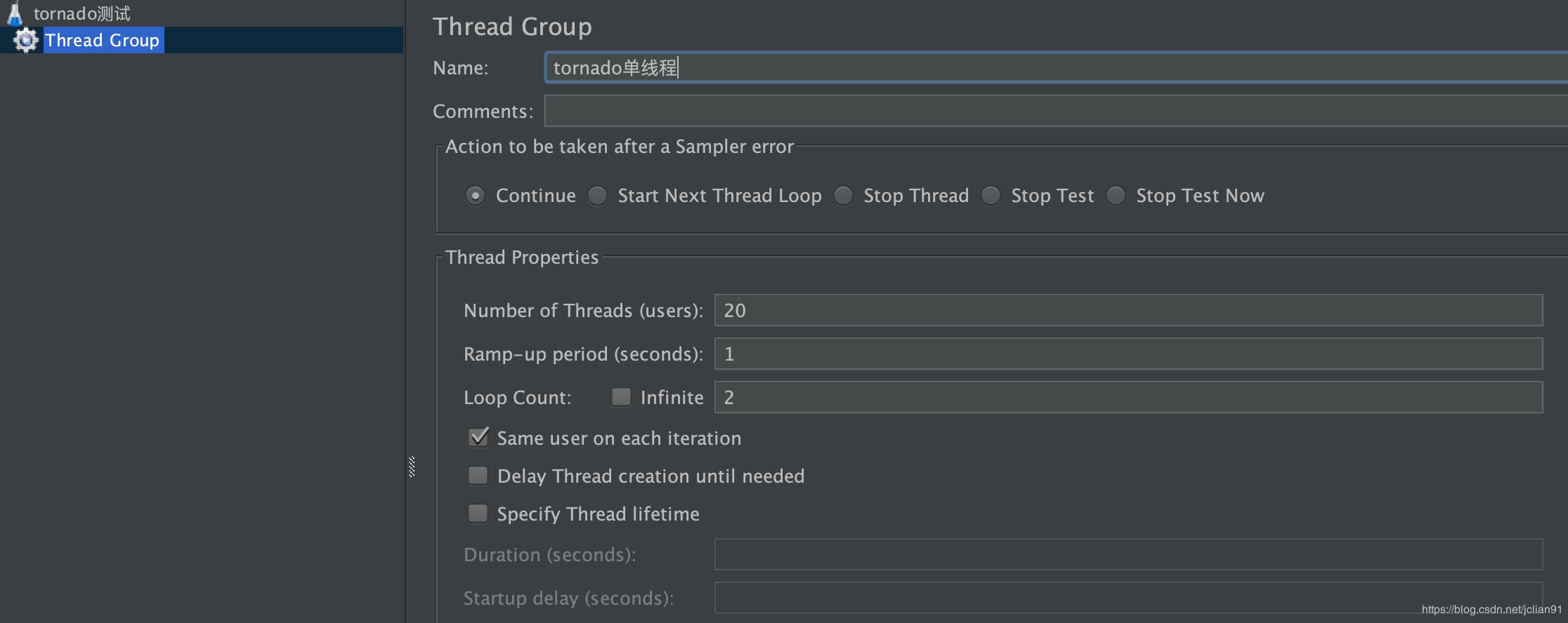 python利用JMeter測試Tornado的多線程