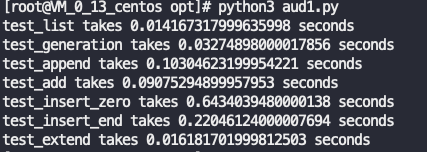 Python內置數據類型list各方法的性能測試過程解析