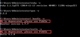 Ruby on rails安裝后去掉DL is deprecated,please use Fiddle警告信息的方法【測試可用】