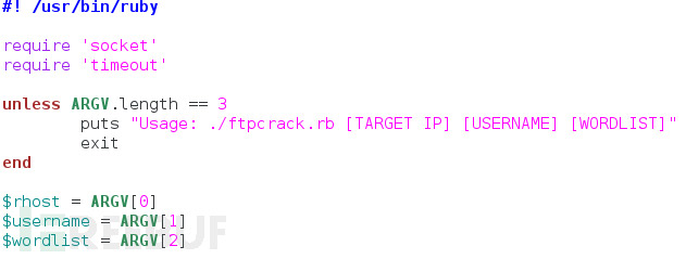 使用Ruby實(shí)現(xiàn)FTP密碼破解