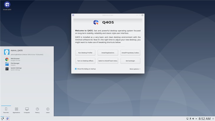 Q4OS 3.11 穩定版發布：基于 Debian 桌面的 Linux 發行版