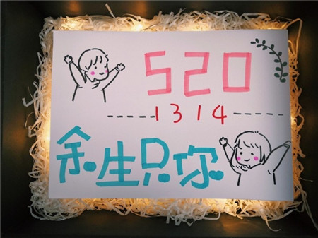 520情人節手寫卡片情話 520給男朋友的手寫賀卡圖片