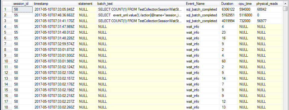 SQLServer中使用擴(kuò)展事件獲取Session級(jí)別的等待信息及SQLServer 2016中Session級(jí)別等待信息的增強(qiáng)