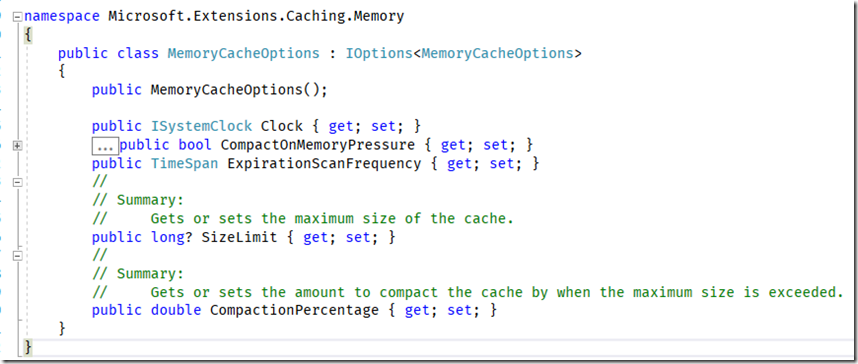 .NET Core系列之MemoryCache 緩存選項