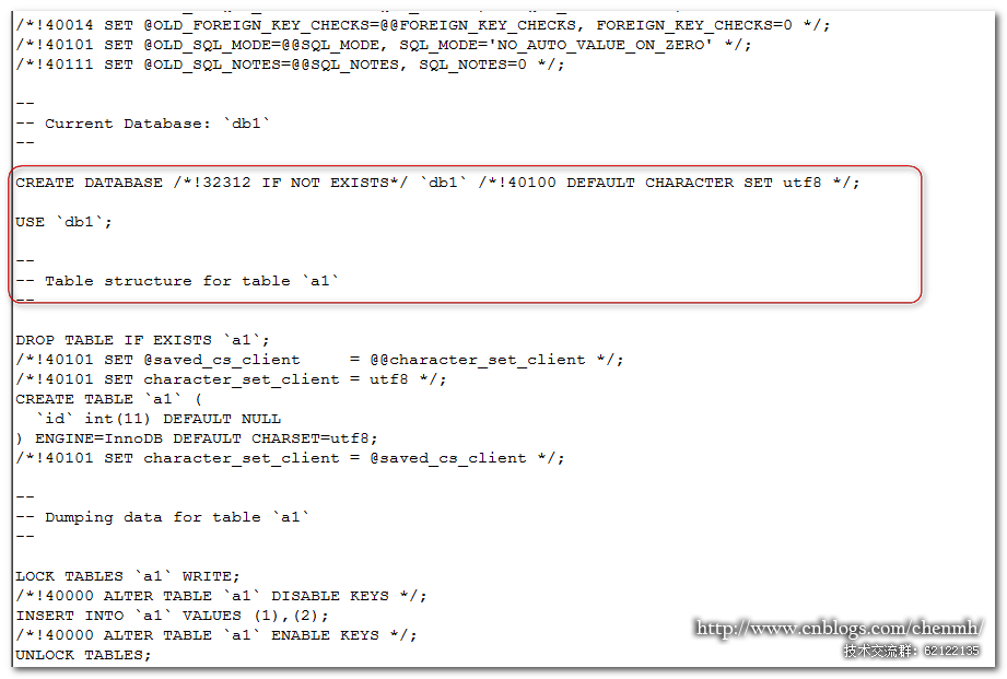 MySQL數據庫使用mysqldump導出數據詳解