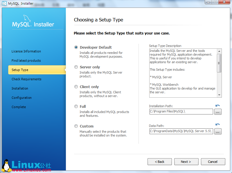 windows下MySQL 5.7.3.0安裝配置圖解教程(安裝版)