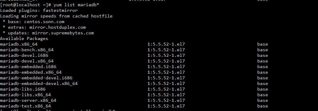 CentOS 7中成功安裝MariaDB的方法教程