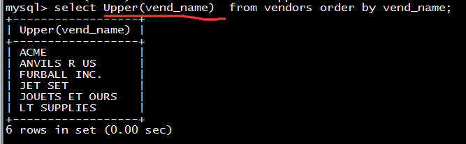 MYSQL必知必會讀書筆記第十和十一章之使用函數(shù)處理數(shù)據(jù)