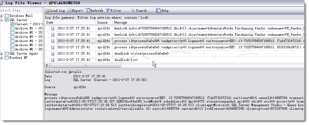 SQL2008中SQL應用之－ 死鎖(Deadlocking)