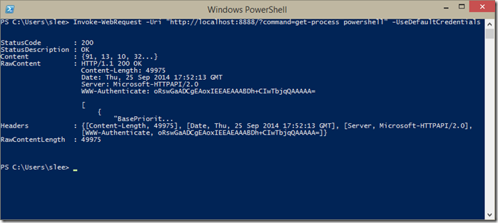 使用HTTP api簡單的遠程執行PowerShell腳本