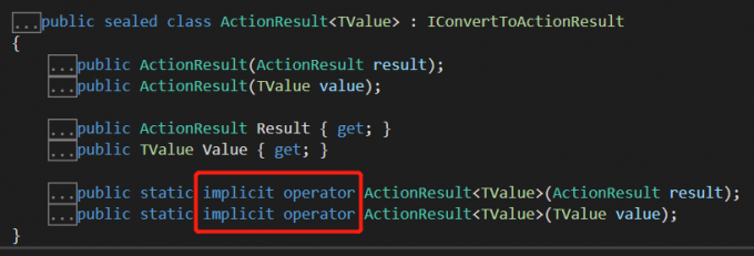 ASP.NET Core中的Action的返回值類型實現