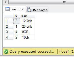 正解SQLSEVER 2005 sql排序(按大小排序)