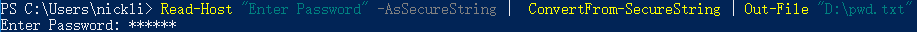 PowerShell 腳本中的密碼保存的方法