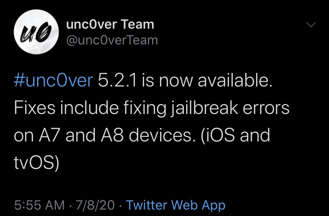 iOS 14 越獄仍未支持：unc0ver 越獄工具 v5.2.1 正式發(fā)布