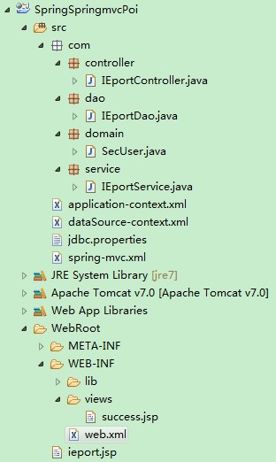 詳解poi+springmvc+springjdbc導入導出excel實例