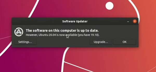 Ubuntu 19.10產(chǎn)品壽命結(jié)束，盡快升級到Ubuntu 20.04！