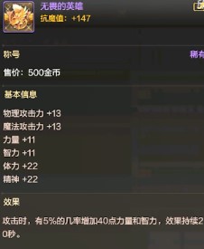 DNF手游稱號無畏的英雄屬性詳解 DNF手游稱號無畏的英雄怎么樣