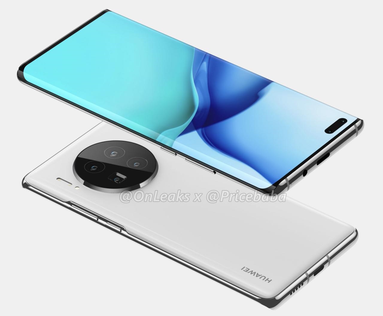 華為 Mate 40 Pro 渲染圖曝光：物理音量按鈕回歸，同時保留環幕屏虛擬按鈕