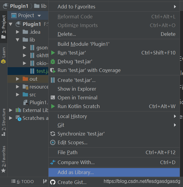 IntelliJ Plugin 開(kāi)發(fā)之添加第三方j(luò)ar的示例代碼