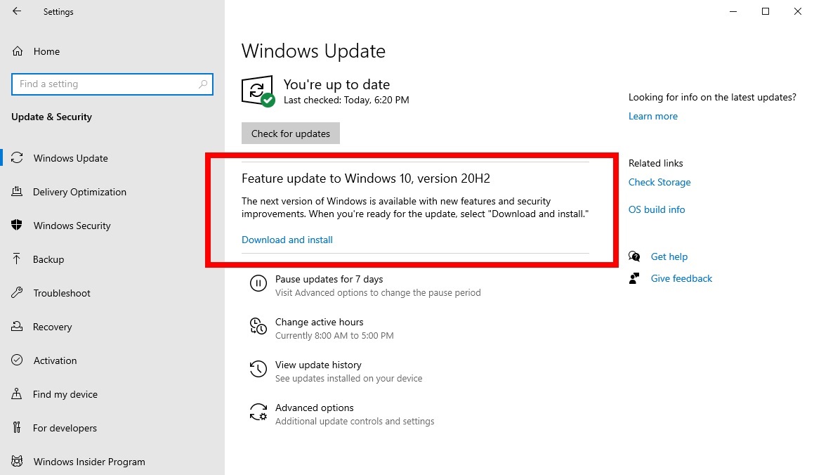 Windows 10 更新方式改變：2020 年 10 月更新包將比預期的小