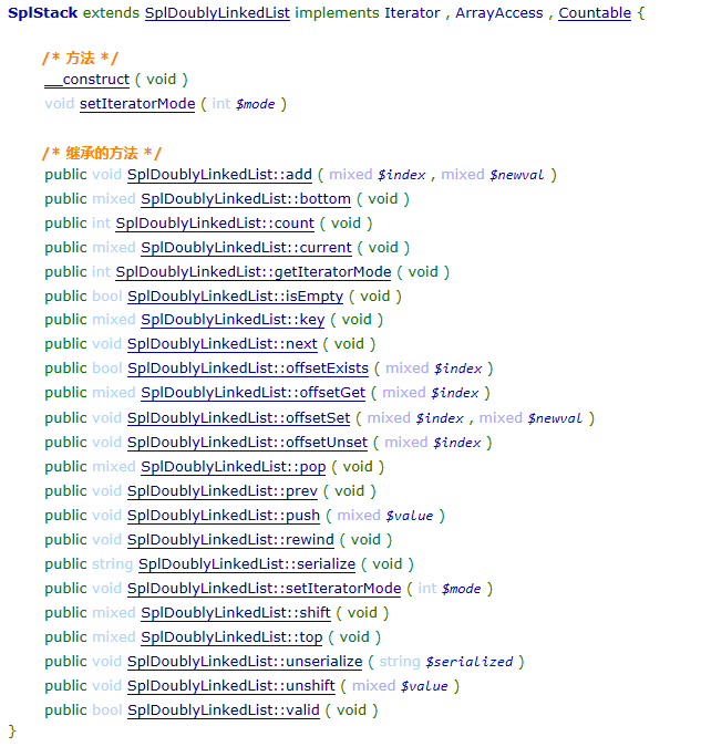 PHP SPL標準庫之數據結構棧(SplStack)介紹