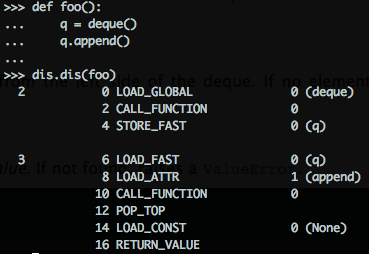 Python collections.deque雙邊隊列原理詳解