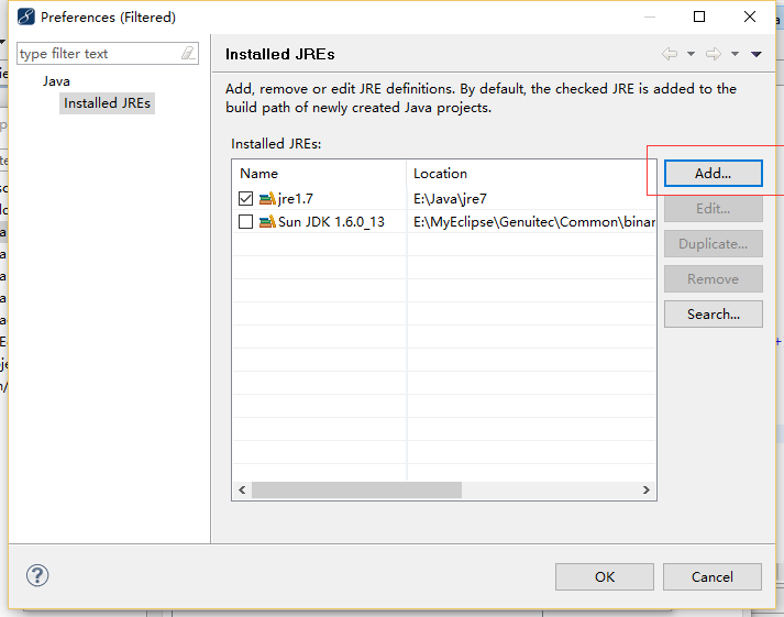 myEclipse配置jdk1.7教程