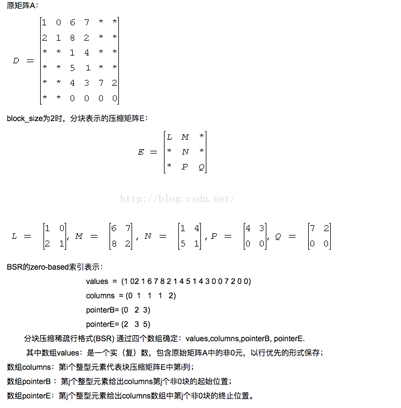 python實現稀疏矩陣示例代碼