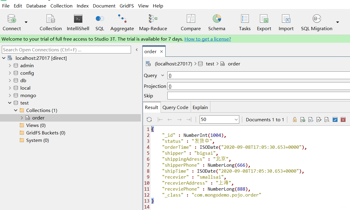 SpringBoot+MongoDB實現物流訂單系統的代碼