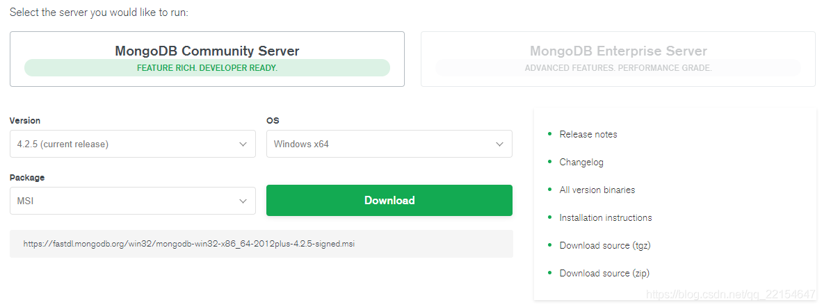 MongoDB4.2.5安裝方法操作步驟