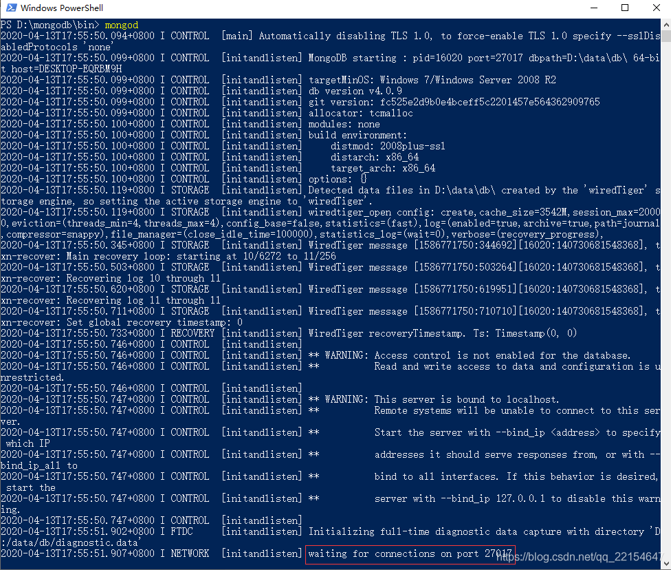 MongoDB4.2.5安裝方法操作步驟
