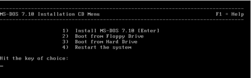 VMware12中MS-DOS 7.10安裝圖文教程