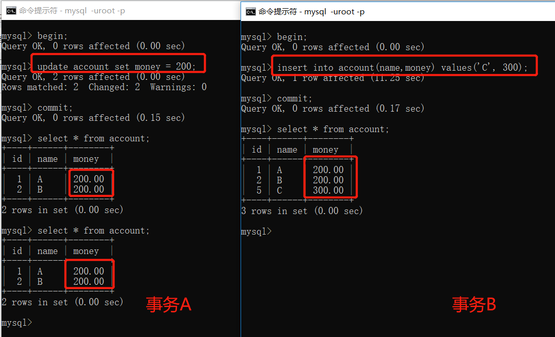 mysql的事務(wù)，隔離級別和鎖用法實例分析