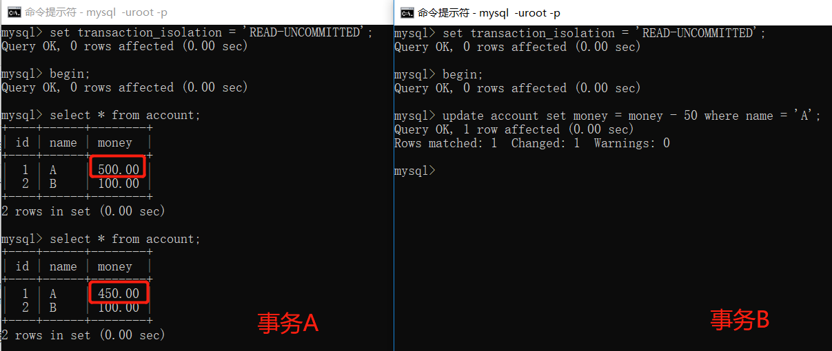 mysql的事務(wù)，隔離級別和鎖用法實例分析