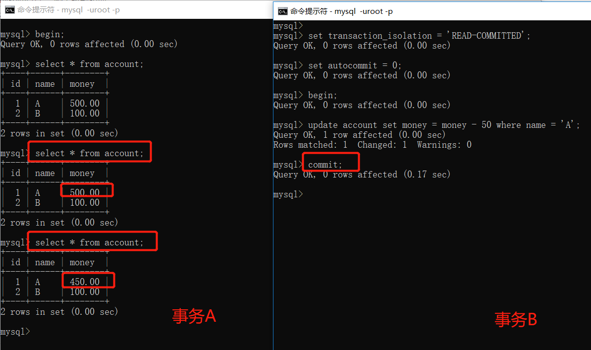 mysql的事務(wù)，隔離級別和鎖用法實例分析